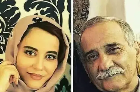 عکس اشا محرابی با پدرش