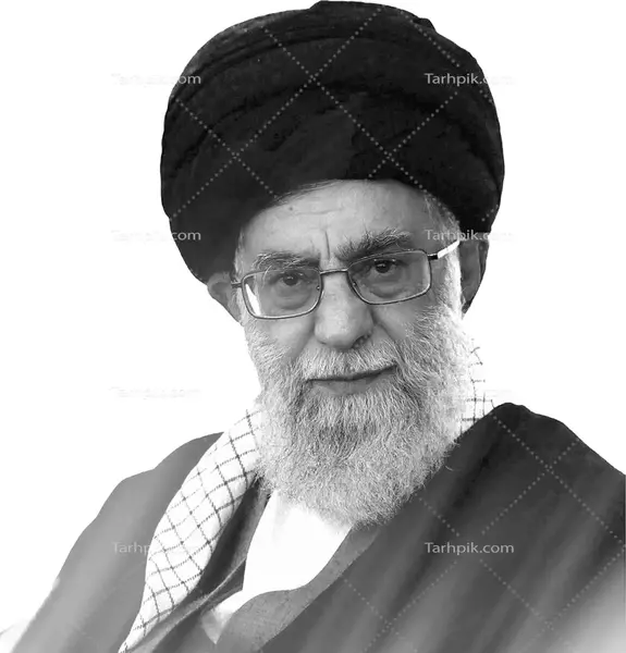 عکس سیاه و سفید امام خمینی