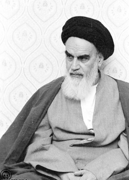 عکس سیاه و سفید امام خمینی