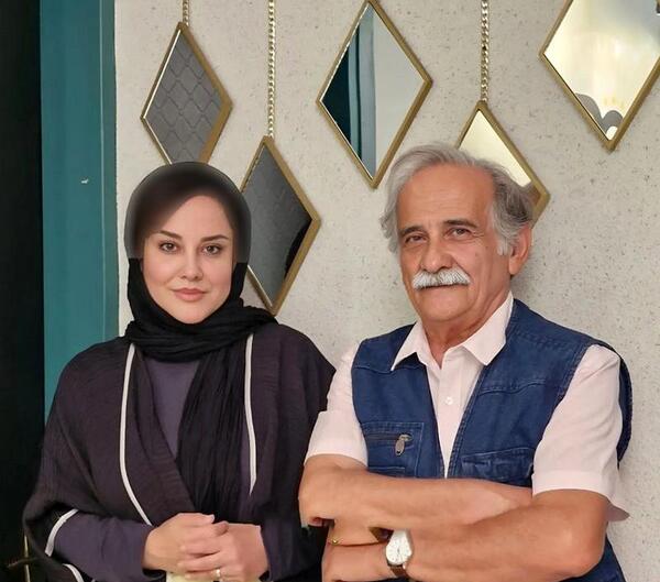 عکس بازیگر اسماعیل محرابی و همسرش
