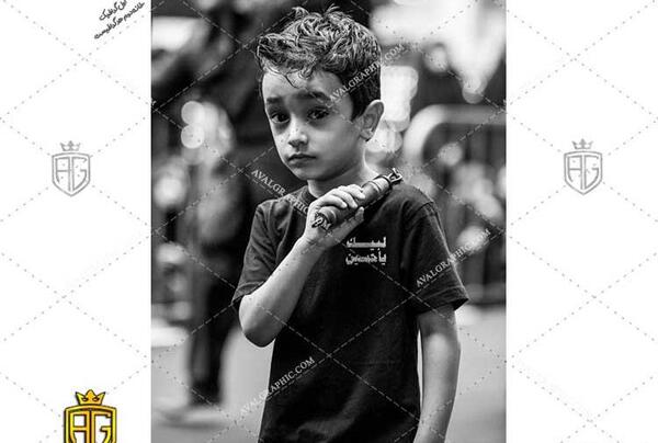 عکس سیاه سفید پسر بچه