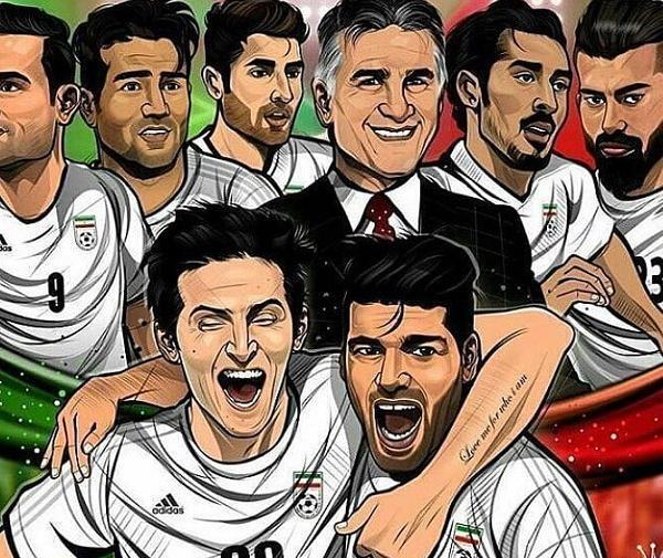 عکس تیم ملی ایران نقاشی
