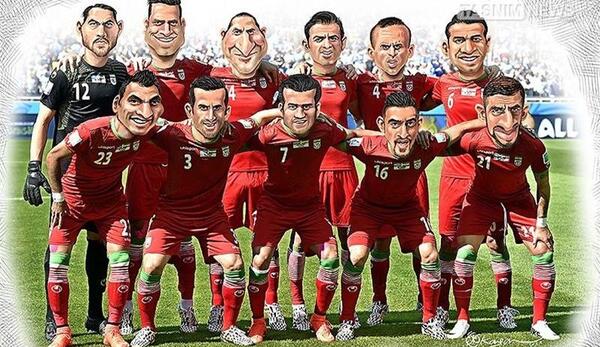 عکس تیم ملی ایران نقاشی