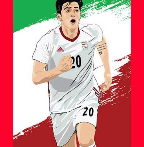 عکس تیم ملی ایران نقاشی