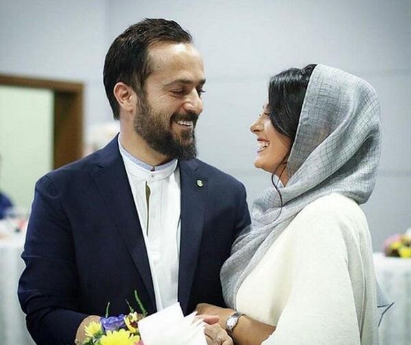 عکس احمد مهران فر با همسرش
