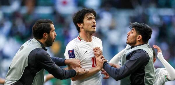 عکس تیم قطر و ایران