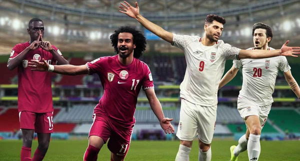 عکس تیم قطر و ایران