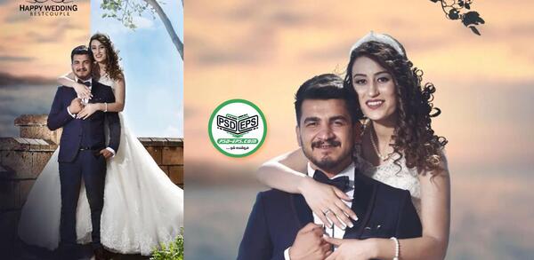 آموزش فتوشاپ عکس عروس و داماد