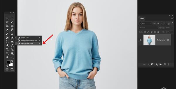 حذف عکس پس زمینه در فتوشاپ