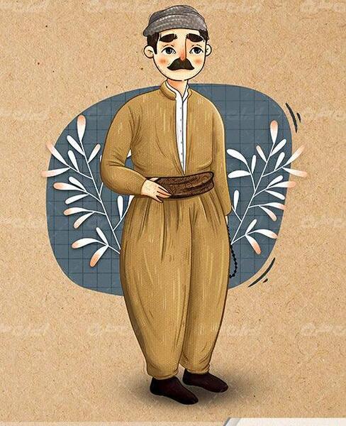 فتوشاپ عکس با لباس کردی