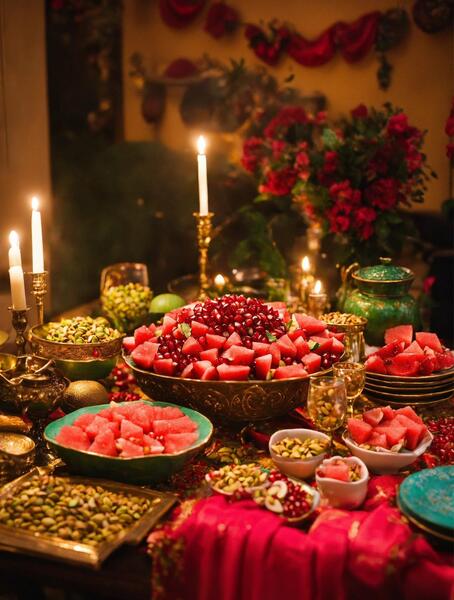 فتوشاپ عکس یلدایی با هوش مصنوعی