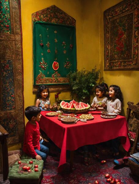 فتوشاپ عکس یلدایی با هوش مصنوعی