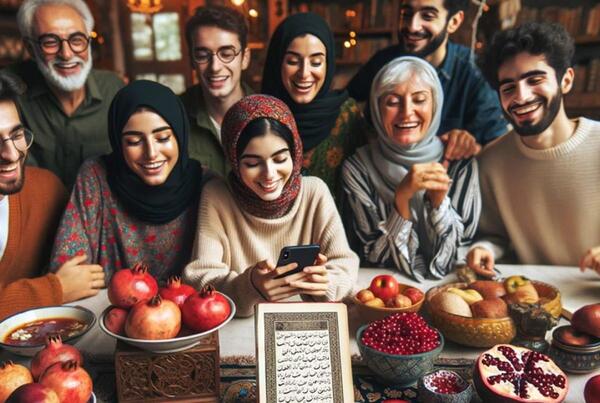 فتوشاپ عکس یلدایی با هوش مصنوعی