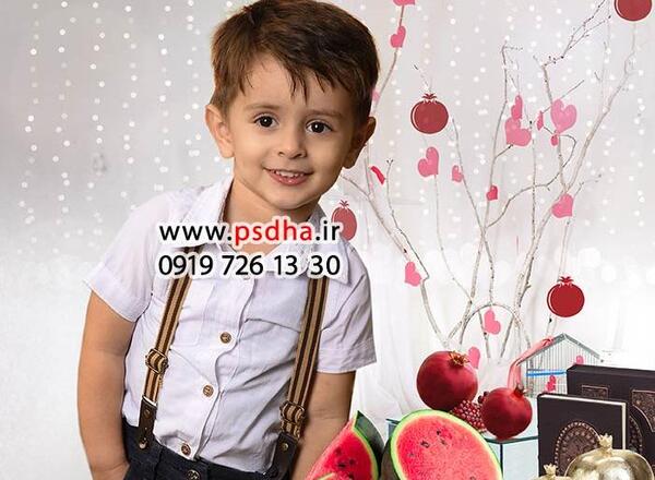 فتوشاپ عکس یلدایی نوزاد