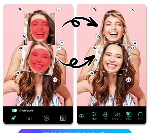 فتوشاپ عکس صورت روی بدن دیگر