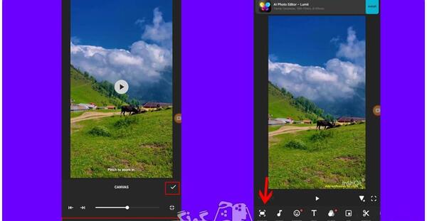 فتوشاپ عکس با برنامه اینشات