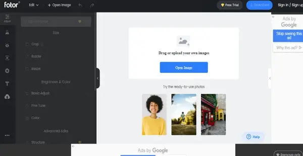 نرم افزار فتوشاپ عکس انلاین