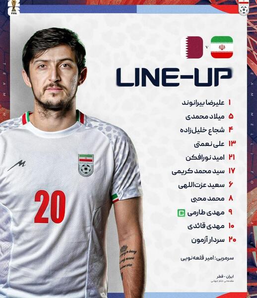 عکس تیم ملی فوتبال ایران در قطر