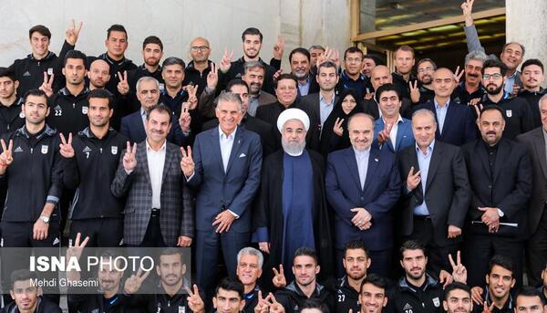 عکس بازیکنان تیم ملی ایران با کت و شلوار