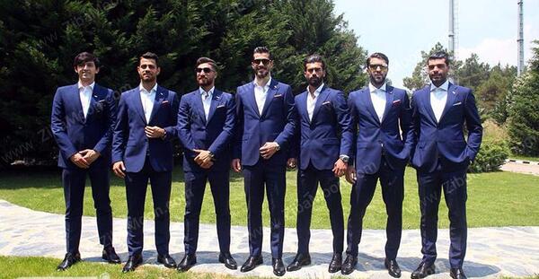 عکس بازیکنان تیم ملی ایران با کت و شلوار