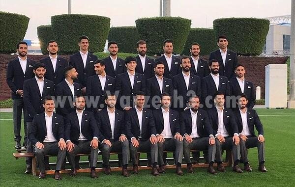 عکس بازیکنان تیم ملی ایران با کت و شلوار