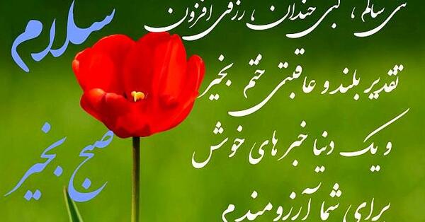 عکس نوشته صبح بخیر به اعضای گروه