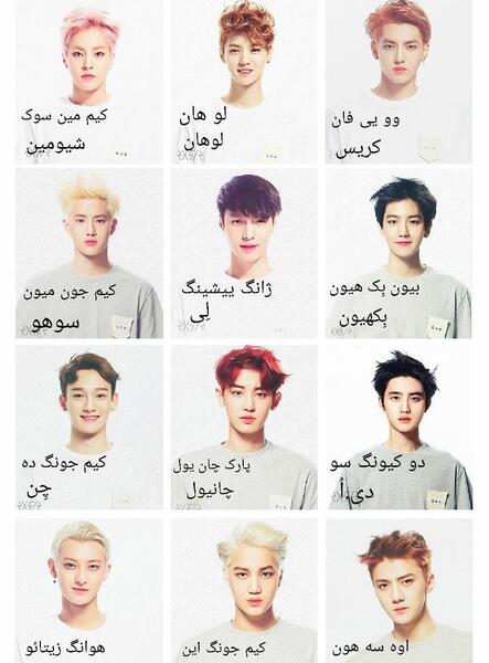 عکس اعضای گروه exo