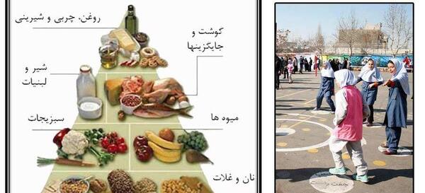 عکس گروه لبنیات در هرم غذایی