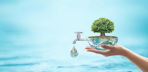 عکس نوشته صرفه جویی در مصرف آب