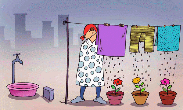 عکس نقاشی صرفه جویی از آب