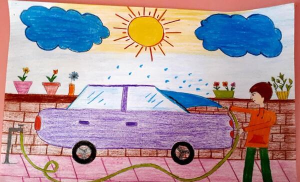 عکس نقاشی برای صرفه جویی آب