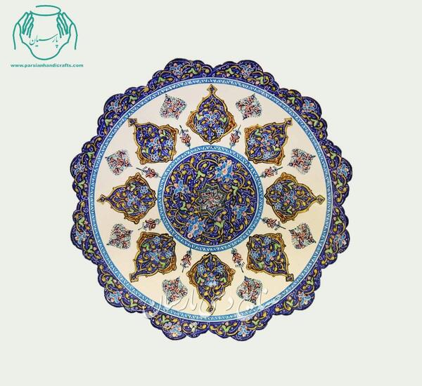عکس بشقاب مینا کاری