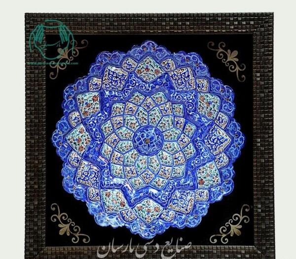 عکس بشقاب مینا کاری