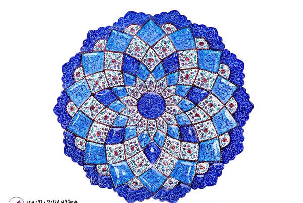 عکس بشقاب مینا کاری