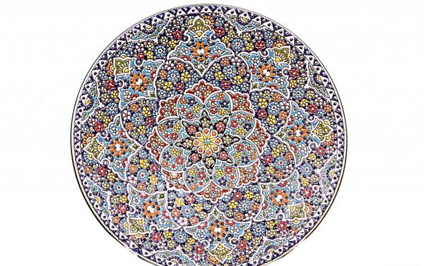 عکس بشقاب مینا کاری