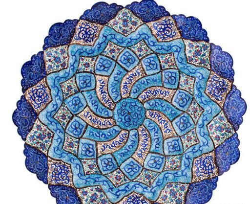 عکس بشقاب مینا کاری