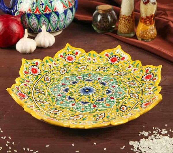 عکس بشقاب مینا کاری