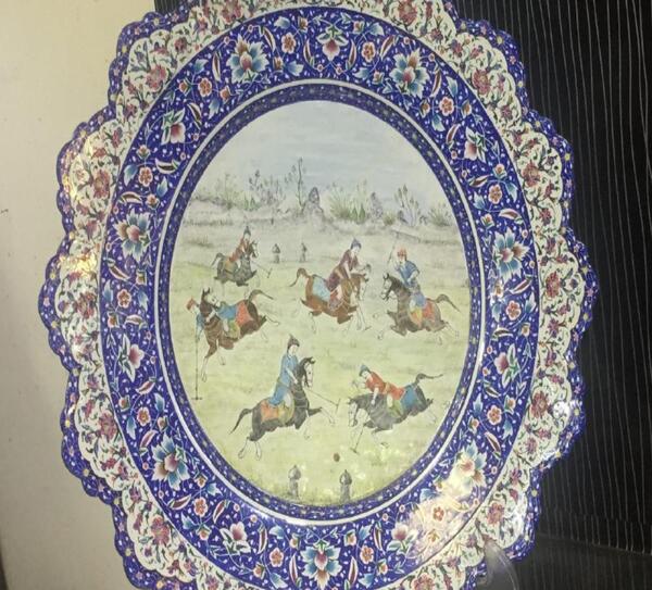 عکس بشقاب مینا کاری