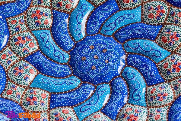عکس بشقاب مینا کاری