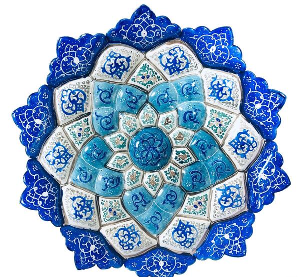 عکس بشقاب مینا کاری
