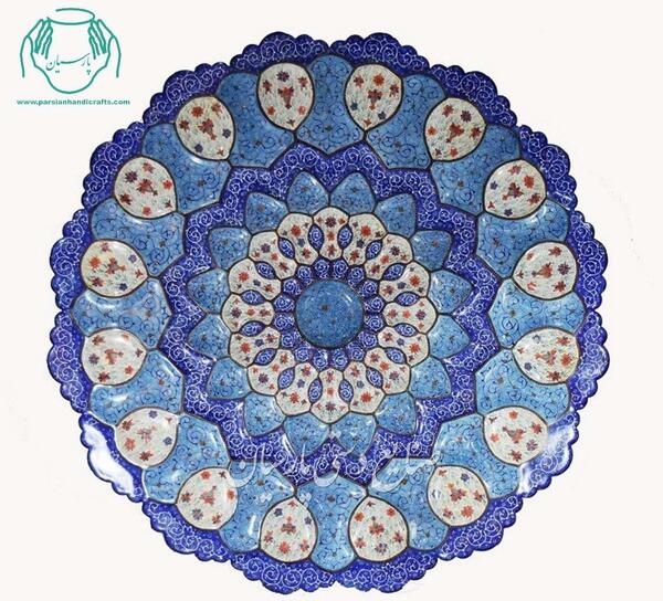 عکس بشقاب مینا کاری