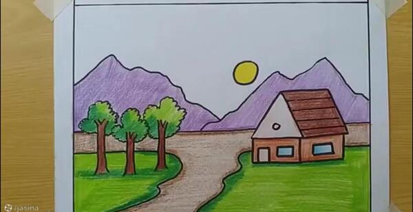 عکس نقاشی خانه و طبیعت