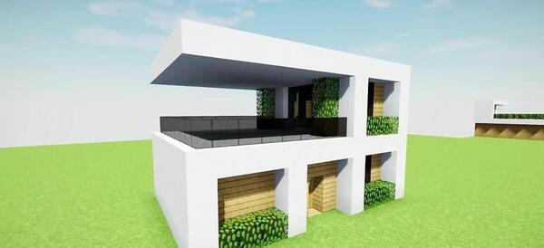 عکس خانه مدرن در ماینکرافت