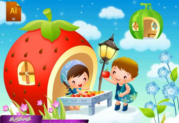 عکس های کارتون توت فرنگی