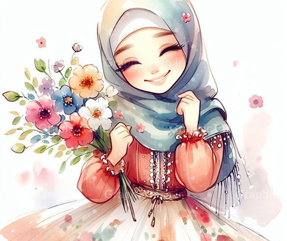 عکس کارتون با حجاب