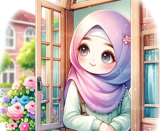 عکس کارتون با حجاب
