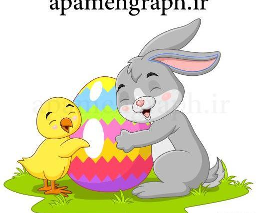عکس کارتون خرگوش و جوجه