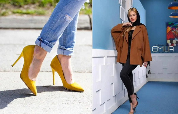عکس پای زن با کفش پاشنه بلند