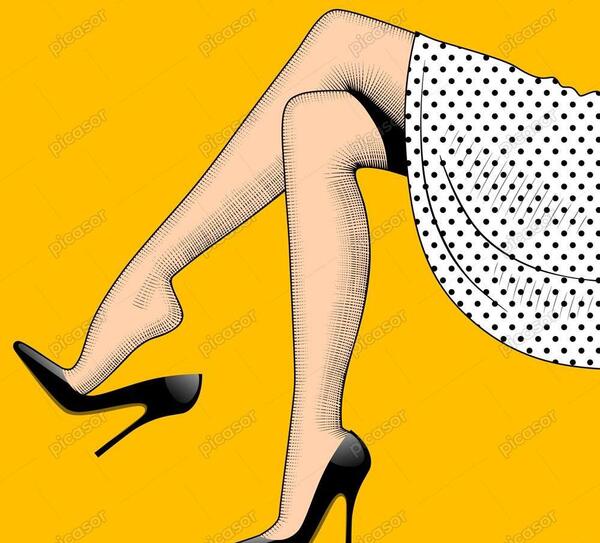 عکس پا دختر با کفش پاشنه بلند