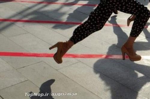 عکس پسر با کفش پاشنه بلند